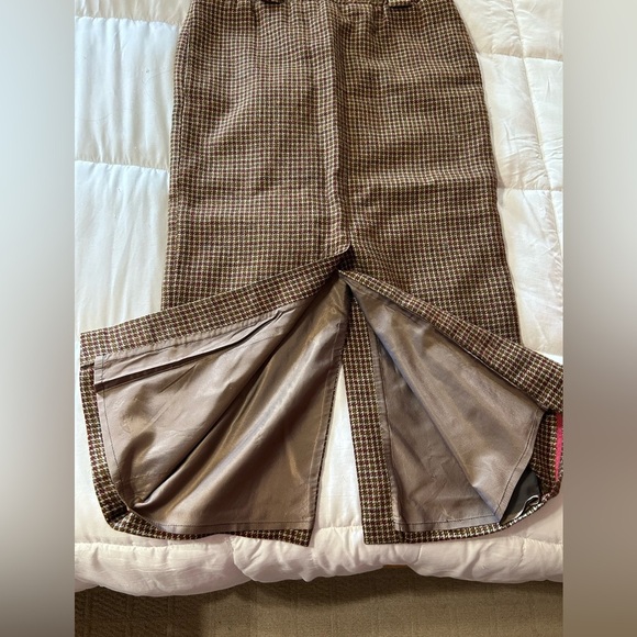 Vintage: The J Peterman Company wool skirt Houndstooth - Picture 2 of 8